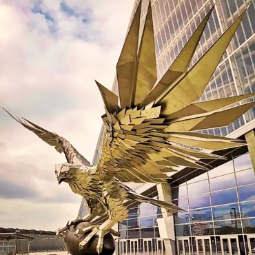 Stainless Steel Eagle Sculpture
