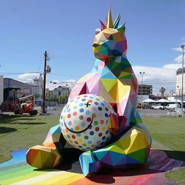 Stainless Steel Painted Bear