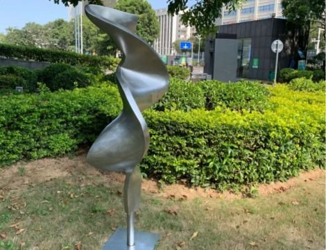 abstract stainless steel sculpture for garden