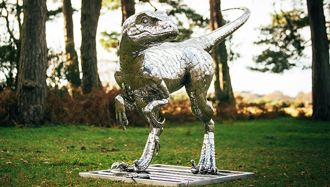 k-source dinosaur sculpture