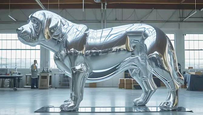 k-source dog sculpture