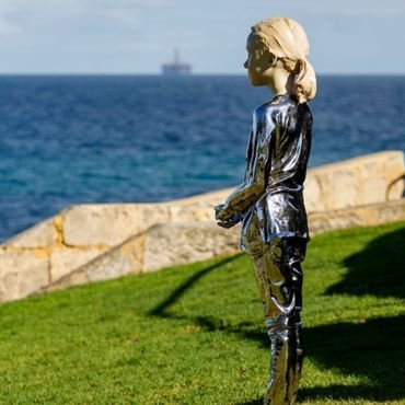 mirror stainless steel girl