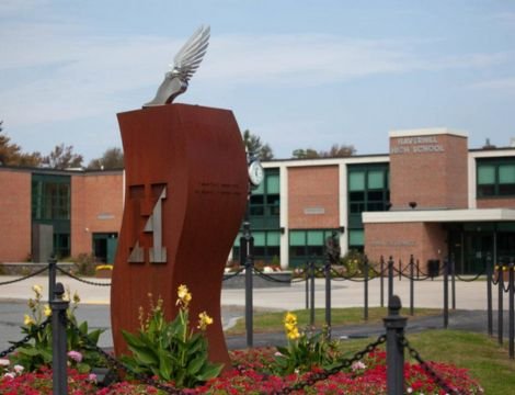school stainless steel sculpture