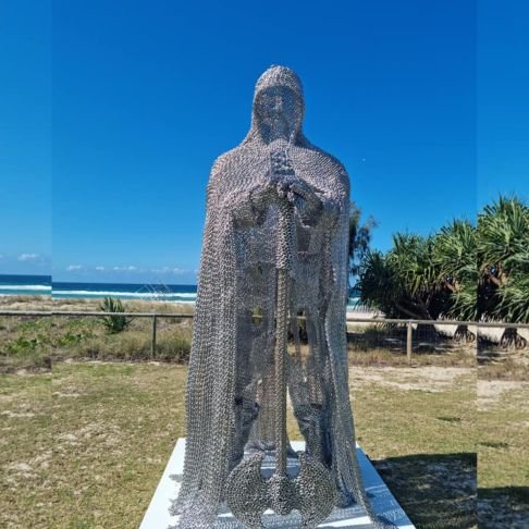 stainless steel Knight Sculpture