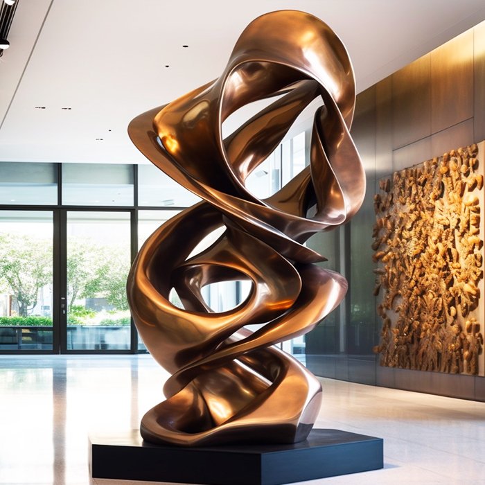 stainless steel abstract sculpture