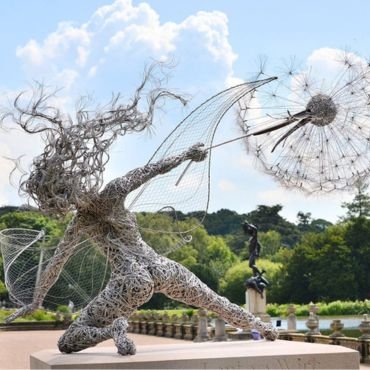 stainless steel fairy sculptures