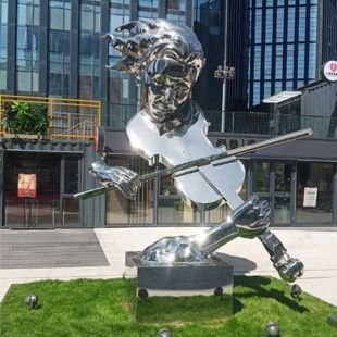 stainless steel mirror play violin